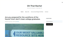 Desktop Screenshot of ohthatrachel.com